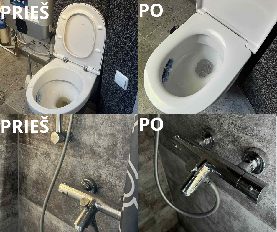 Prieš ir po – vonios kambarys